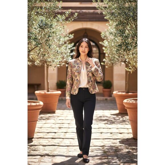 Vintage Doncaster Jacket Floral Print Women's Blazer - Picture 1 of 12